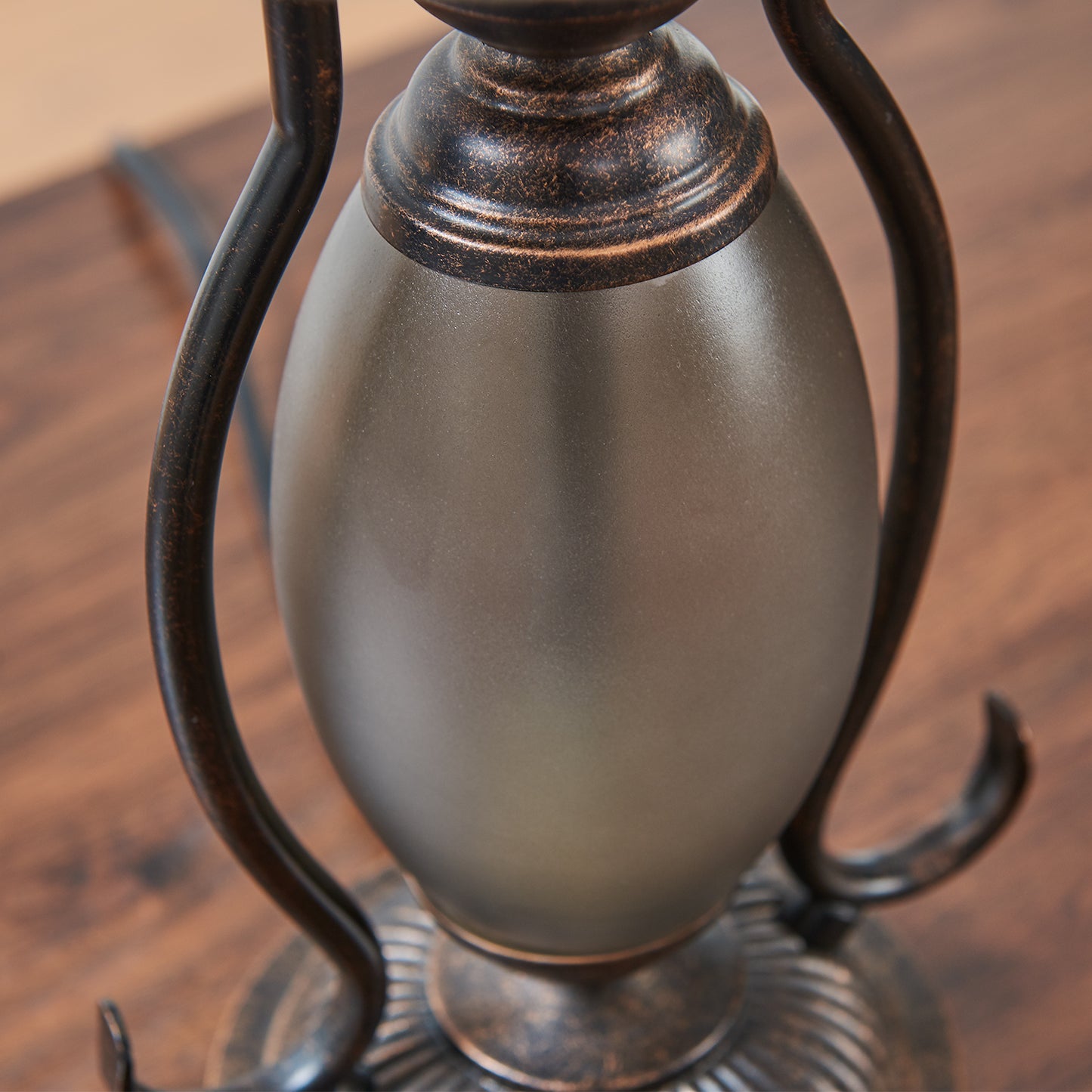 25.5"Vintage Bronze Table Lamps Set With Night Light And Dual USB Ports (Set of 2)