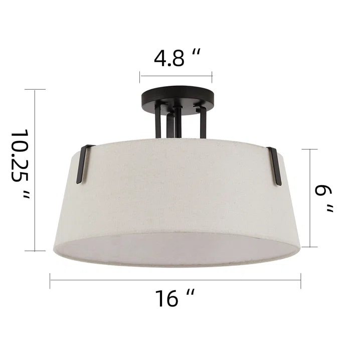 Semi-Recessed Minimalist Ceiling Light