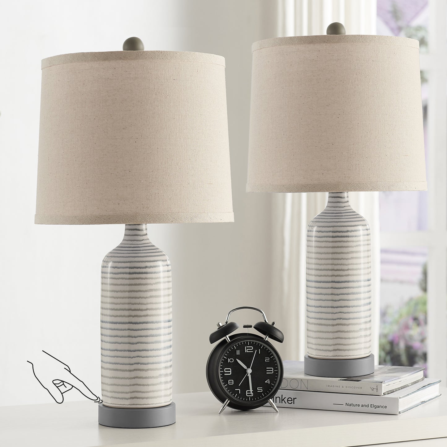 8853 Ceramic Table Lamp Set