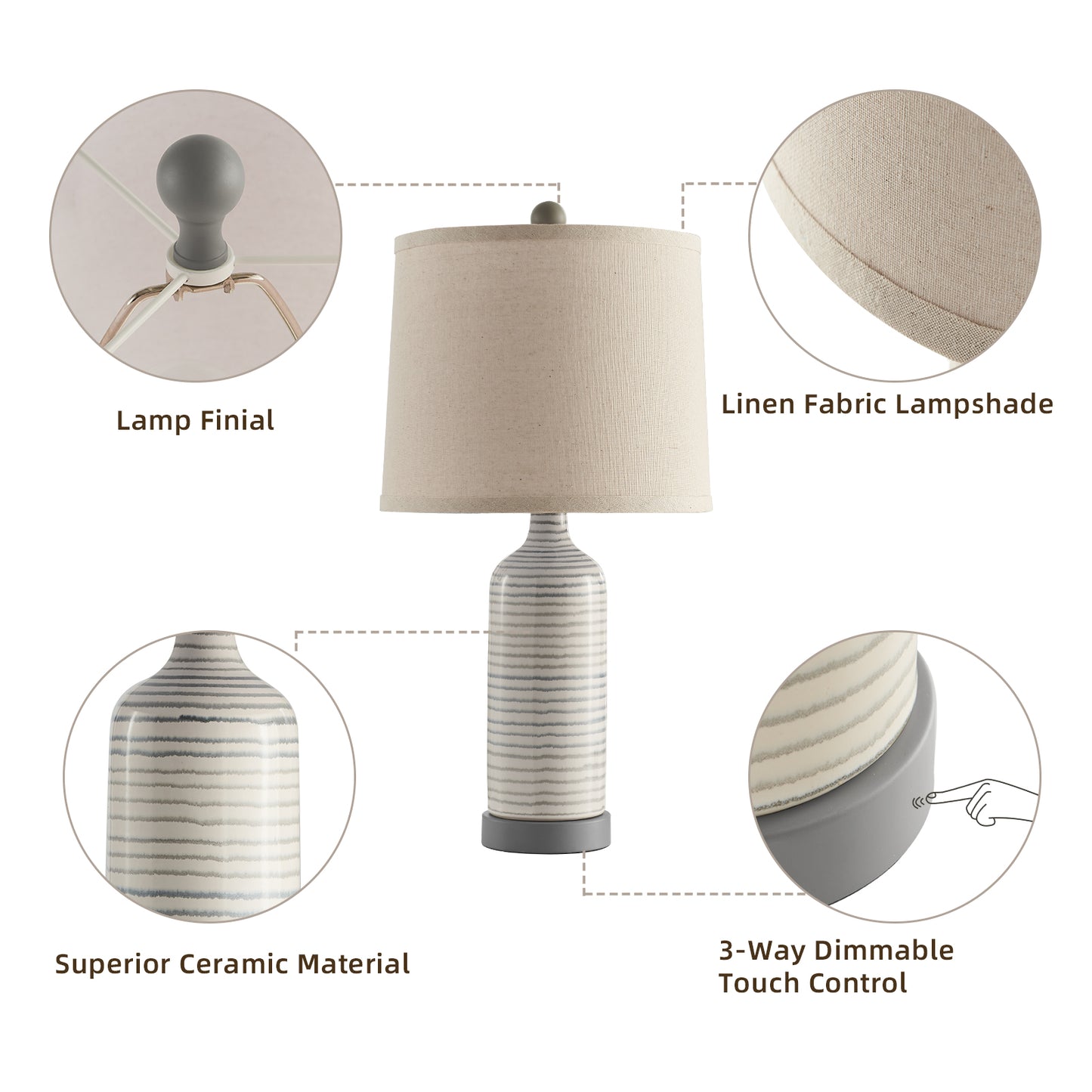 8853 Ceramic Table Lamp Set