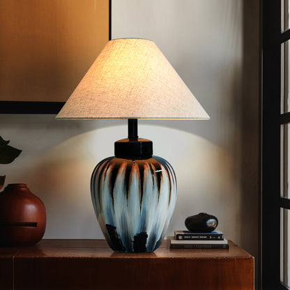 Drip Glaze Colorful Ceramic Table Lamp