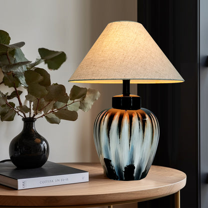 Drip Glaze Colorful Ceramic Table Lamp