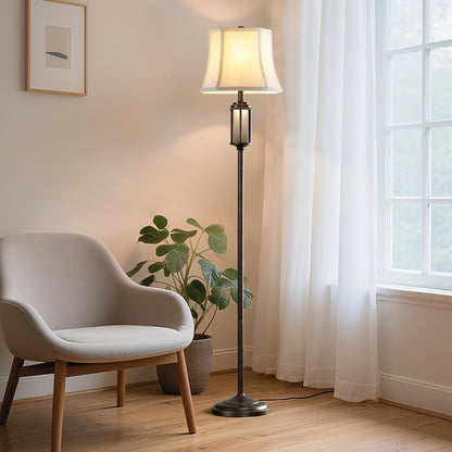 65.8' Antique Brass Finish Floor Lamp With Night Light