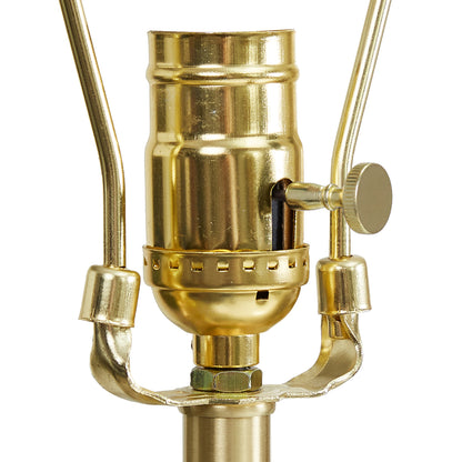 25.8"silky Gray Glass Table Lamp With Crystal Base (set Of 2)