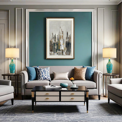 25.8"Turquoise Leopard Glass Table Lamp with Crystal Base with Free Bulb(set of 2)