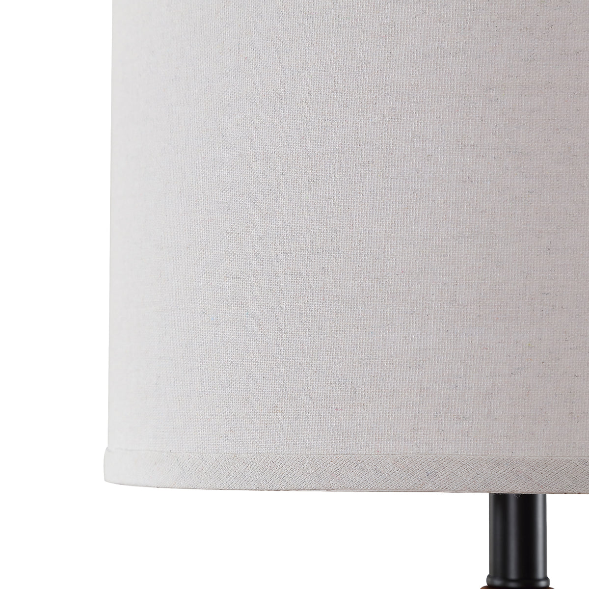 RORIA 65”Black Solid Wood Floor Lamp, with a Round Linen Shade and Pull Cord Switch,modern Standing Lamp,for Living Room, Bedrooms, and Offices（bulb included）