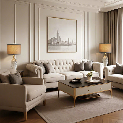 25.8"silky Gray Glass Table Lamp With Crystal Base (set Of 2)