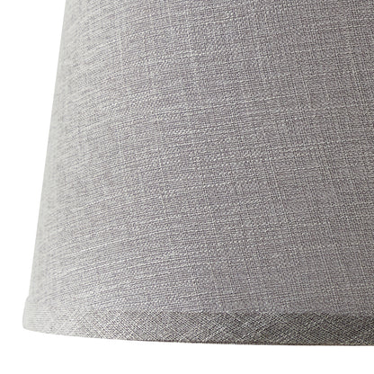 24" Rustic Ceramic Table Lamp With Textured Base , Vintage Farmhouse Accent Lighting With Free Bulb