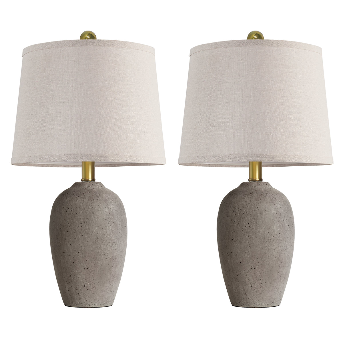 JUJUYUYOP 21"Ceramic Table Lamps Set of 2,for Living Room and Bedrooms, Modern Bedside Nightstand Lamps (Bulbs Included)