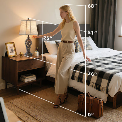 27" Farmhouse Table Lamp Set with USB for Bedroo m or Living Room (Set of 2)