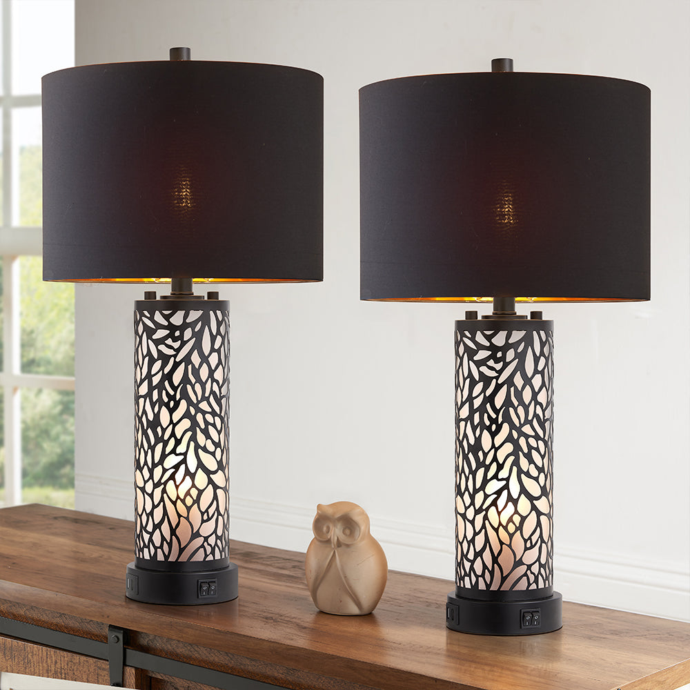 Black metal sale table lamps