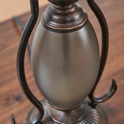 25.5"Vintage Bronze Table Lamps Set With Night Light And Dual USB Ports (Set of 2)