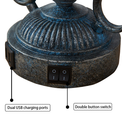 25.5"Vintage Bronze Table Lamps Set (Set of 2)