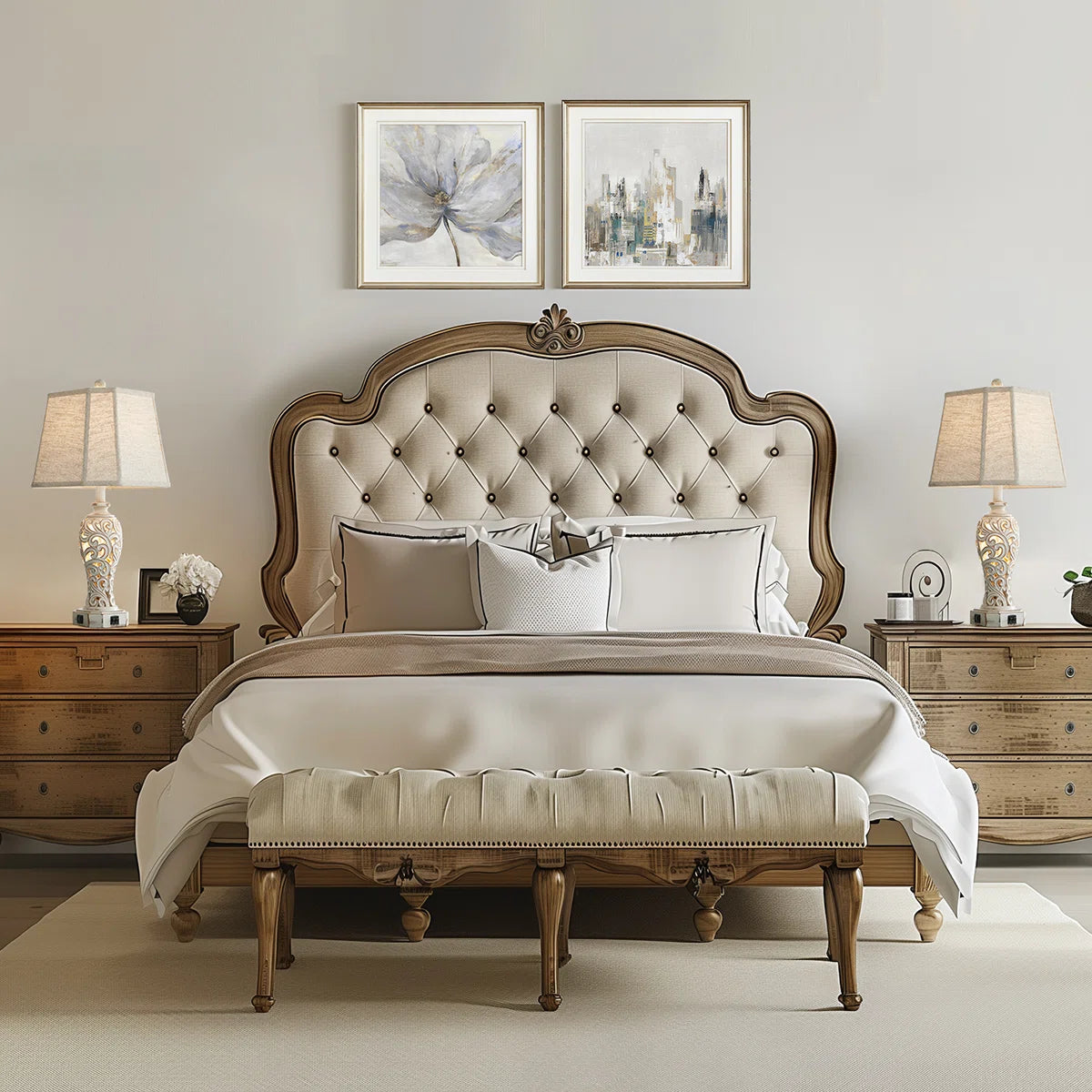 Hettel 25" Resin Carved Table Lamp Set With Night Light And USB Ports