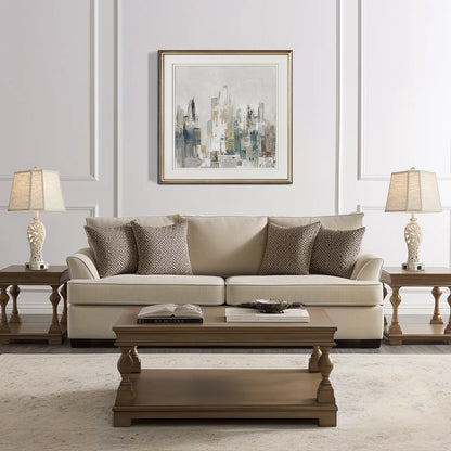 Hettel 25" Resin Carved Table Lamp Set With Night Light And USB Ports