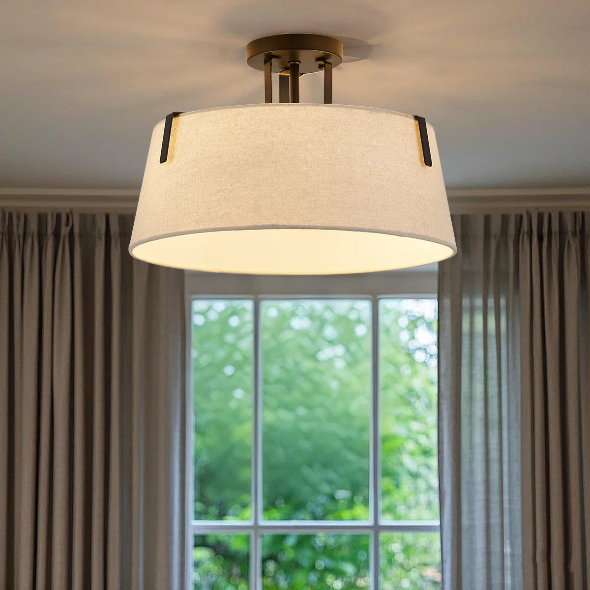 Semi-Recessed Minimalist Ceiling Light